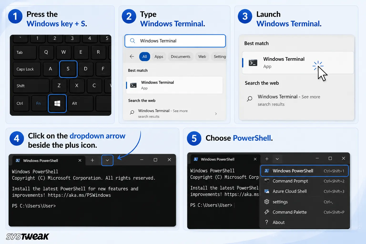 Open PowerShell Using Windows Terminal