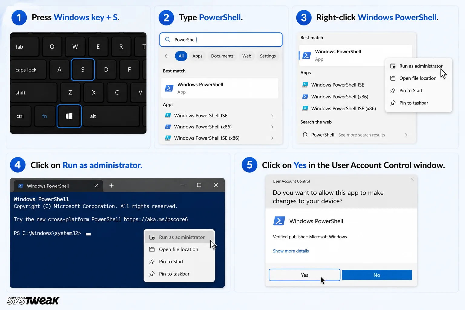 Open PowerShell as Administrator