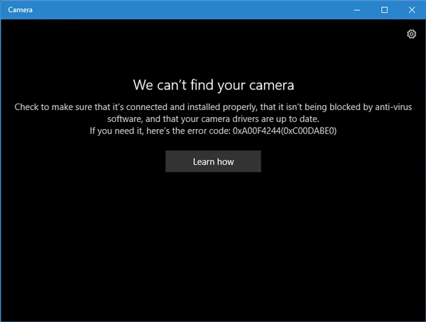 We cant find your camera screenshot