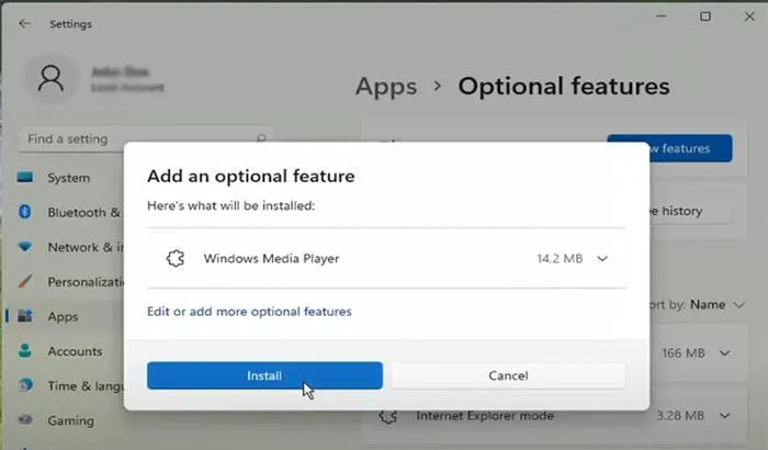 add an optional feature option