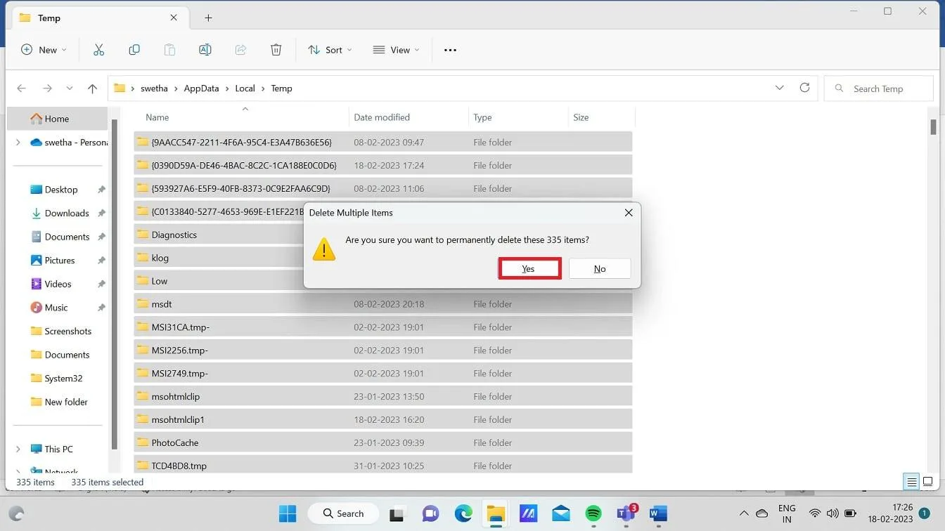 delete multiple files
