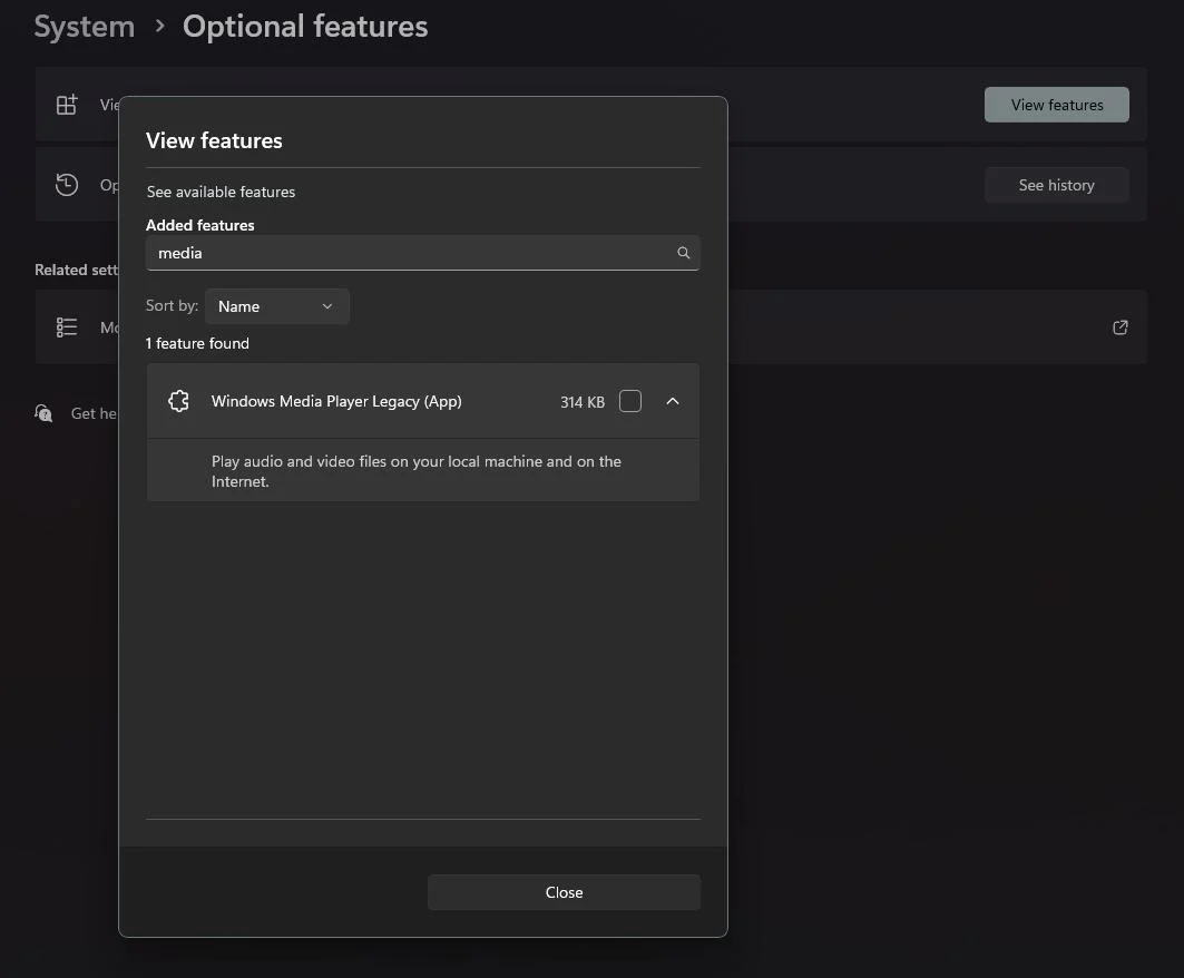 look for media view features