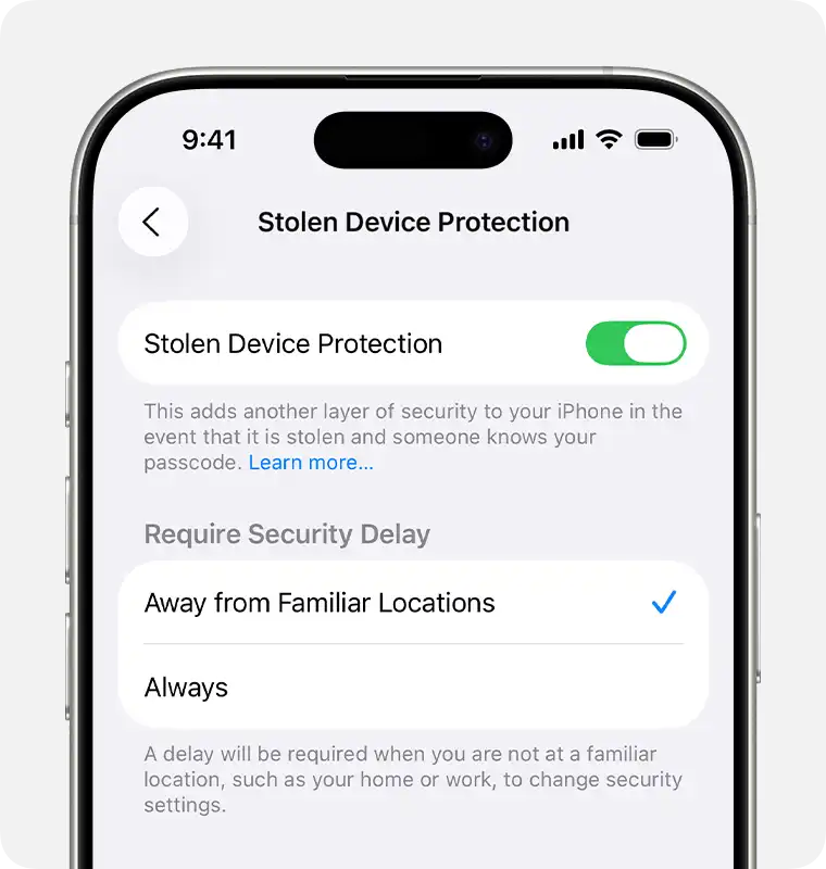 stolen device protection