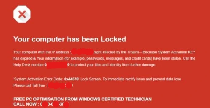 Your computer has been locked