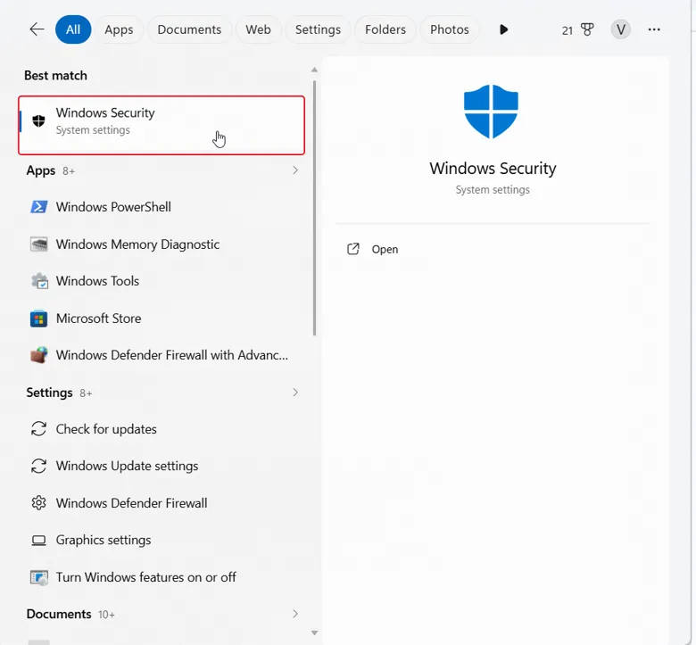 windows security