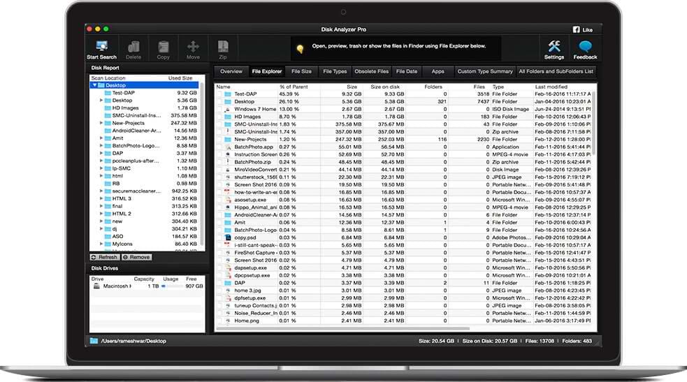 Integrated File Explorer