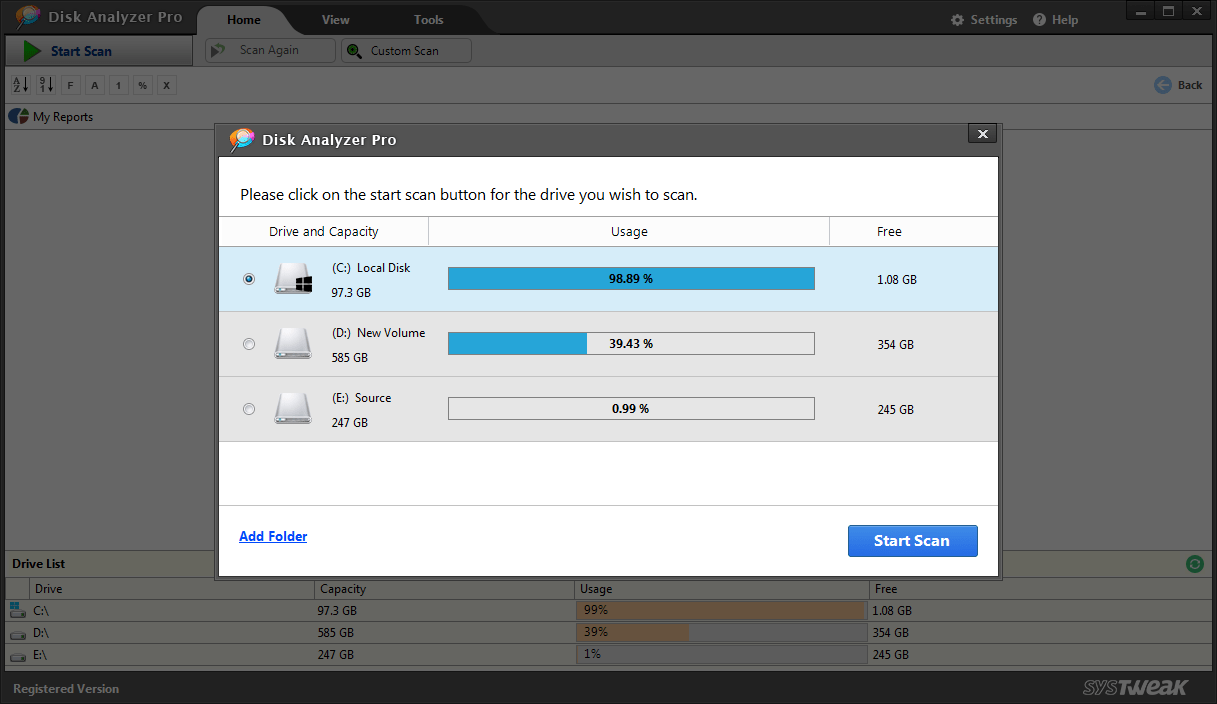 Manage Disk Space