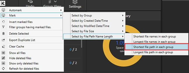 Shortest file path in each group