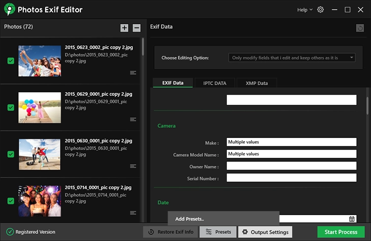 Add Presets