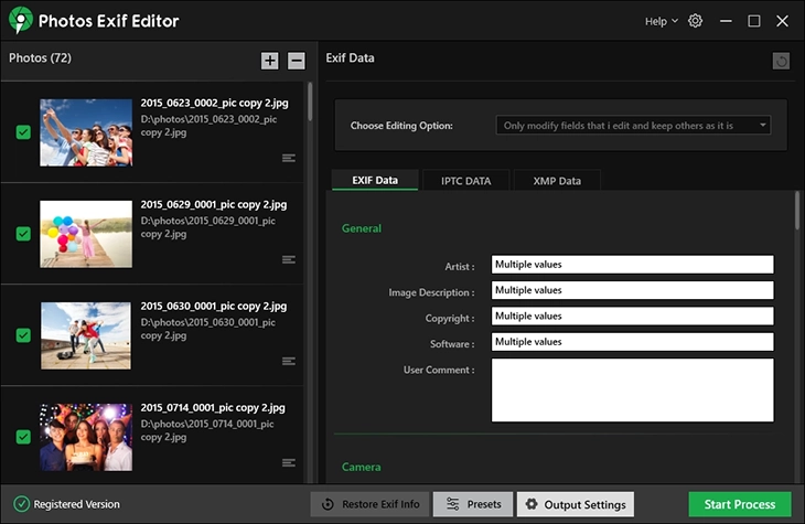 Read and Write EXIF, IPTC, and XMP Metadata