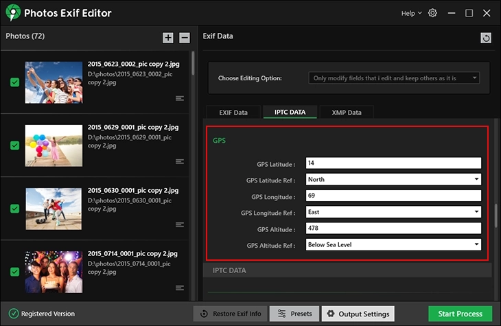 Add or Remove GPS Location