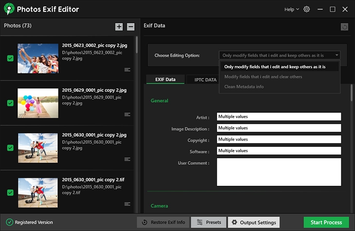 Metadata Editing Option