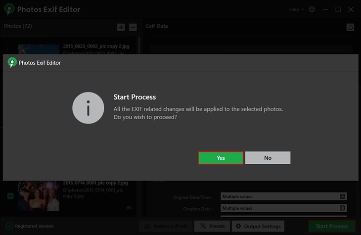 Exif Changes