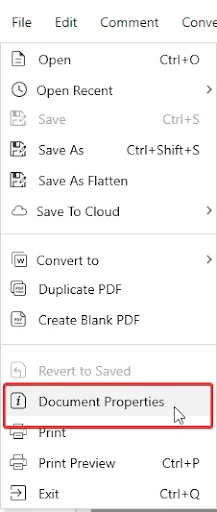 Document Properties