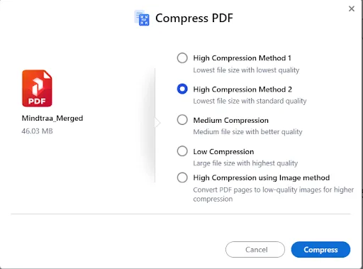 High Compression Method 2