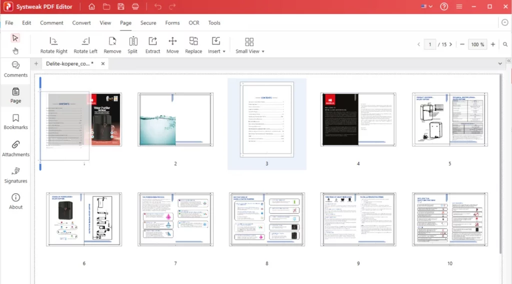 Move To Page section