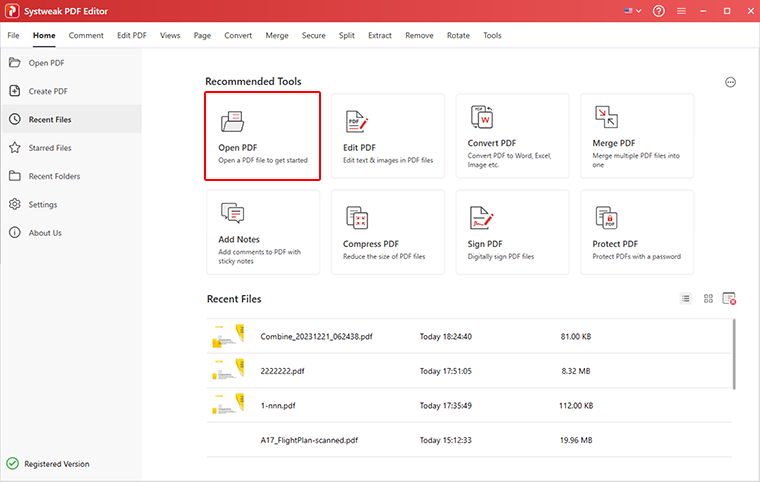 Open PDF File with Systweak PDF Editor Open PDF File with Systweak PDF Editor