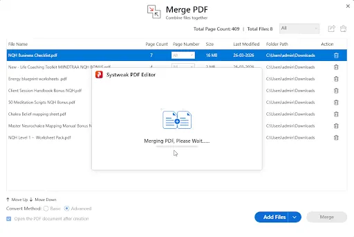 pdf will be saved in the folder