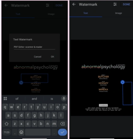 text watermark