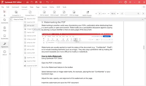 convert ppt to pdf