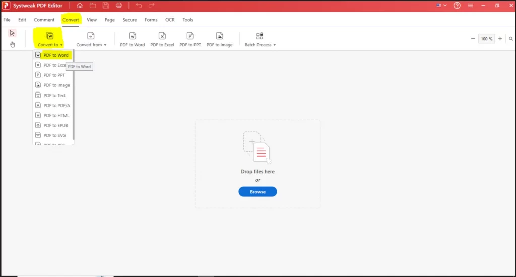 Choose PDF To Word