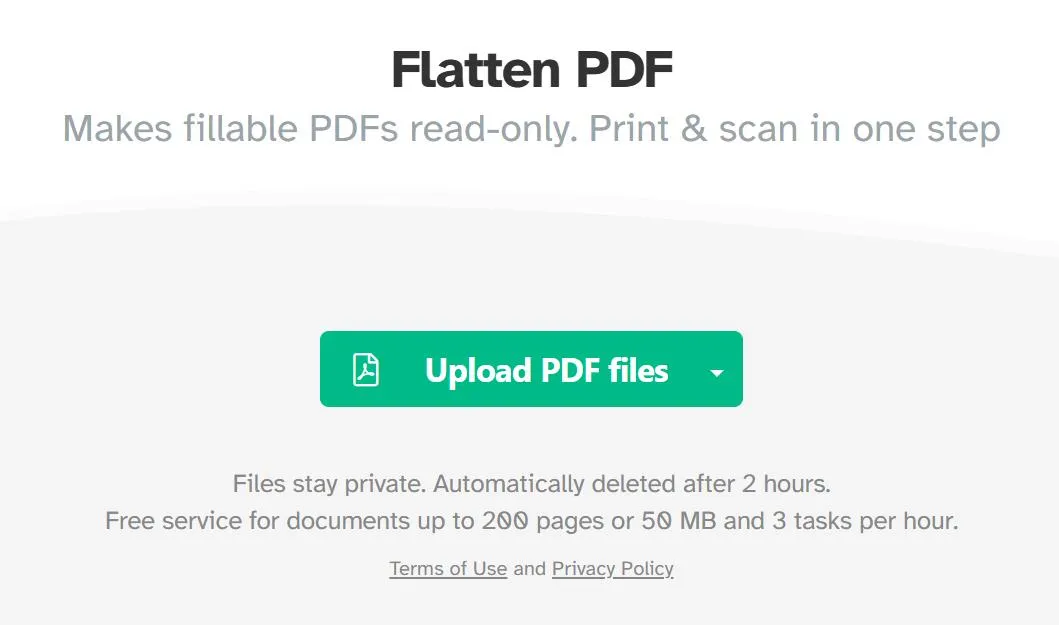 Click on the Upload PDF Files button