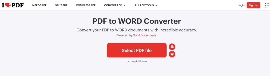 Open the PDF that you wish to convert to Word format