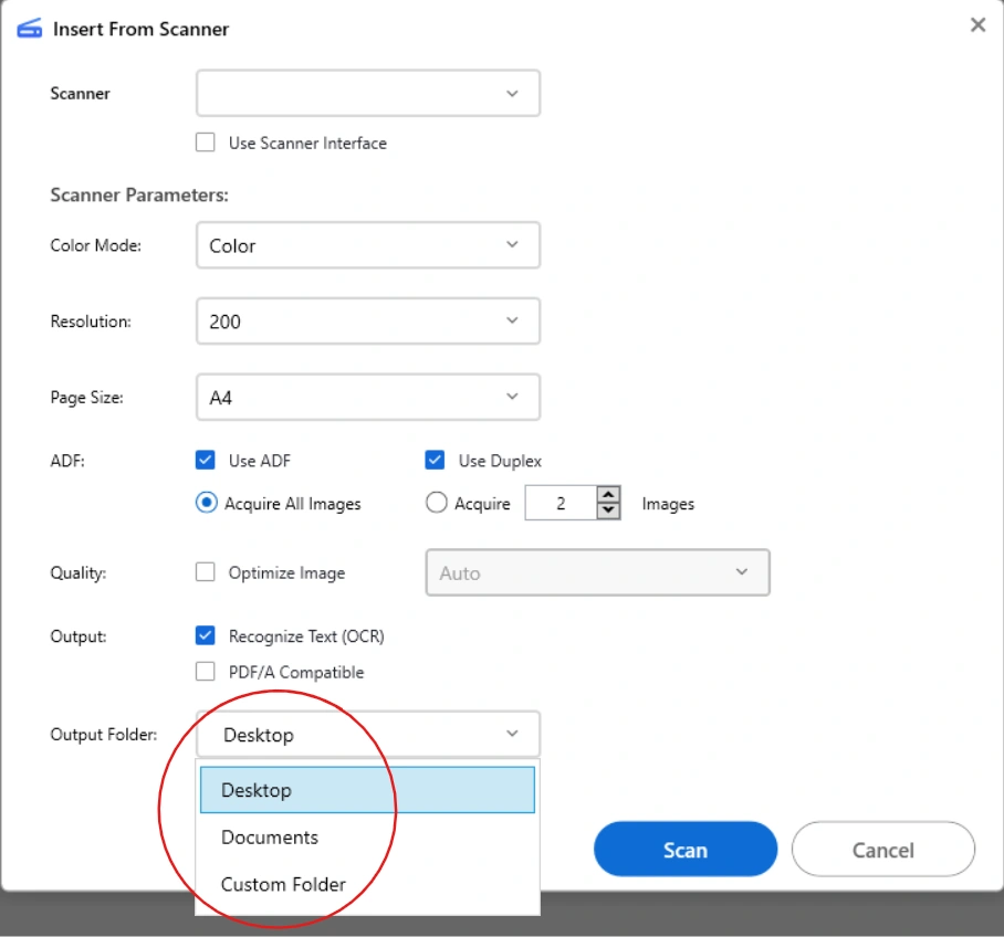 PDF file after creation