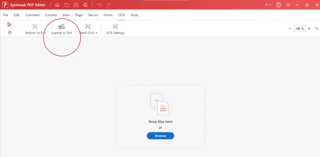 create PDFs from scanned pages