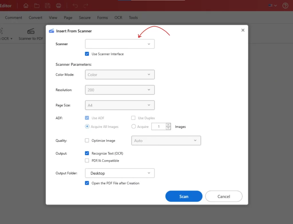 scanner name