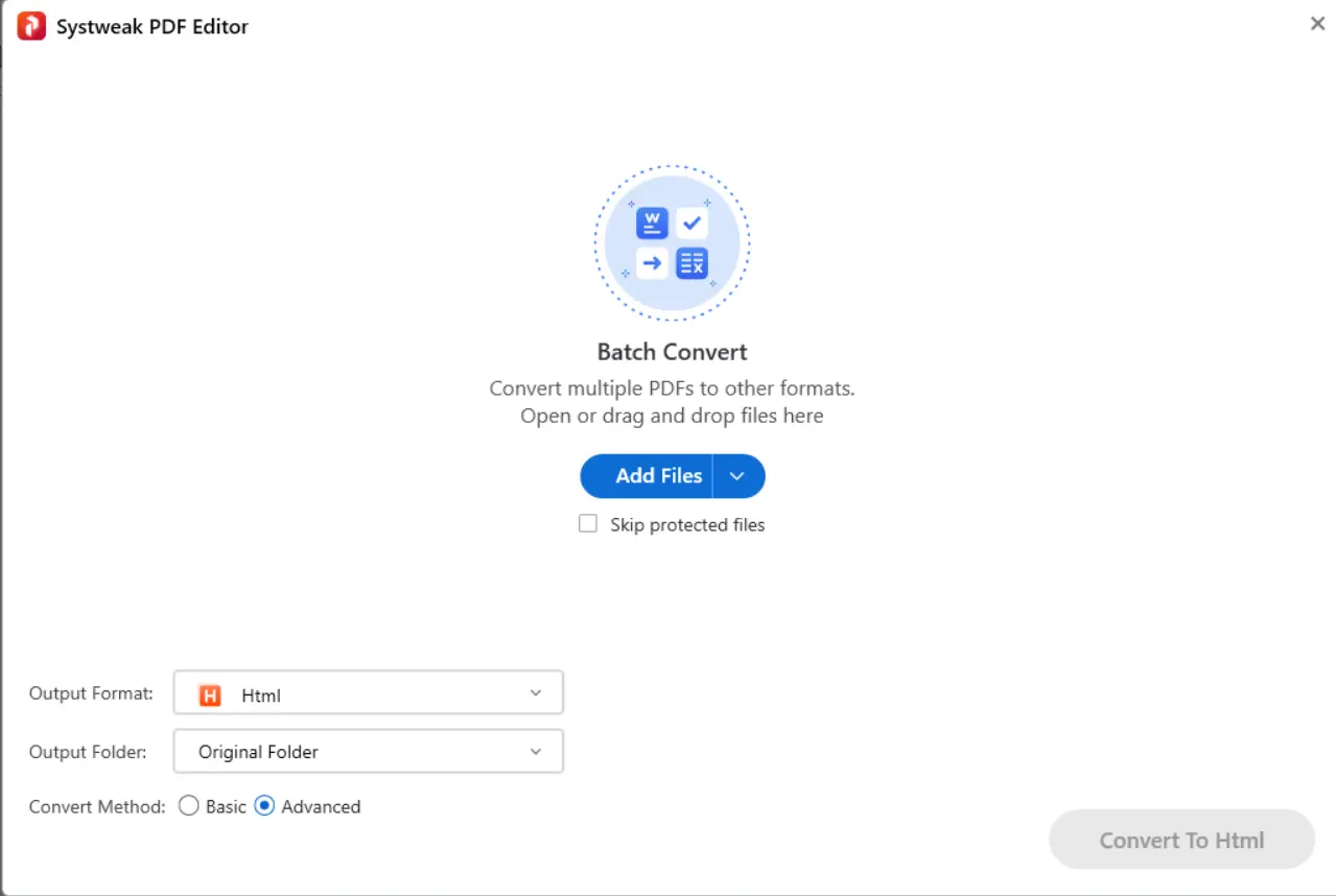 Batch convert pdf