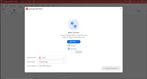 Click on the Add Files button