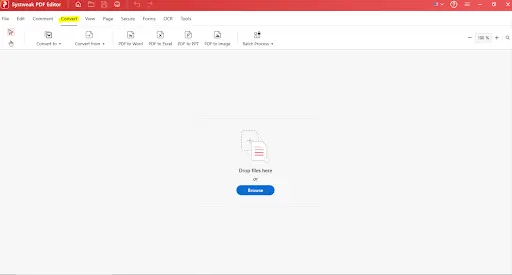 Convert tab in the toolbar