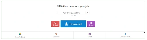 File will be downloaded in the default Downloads folder