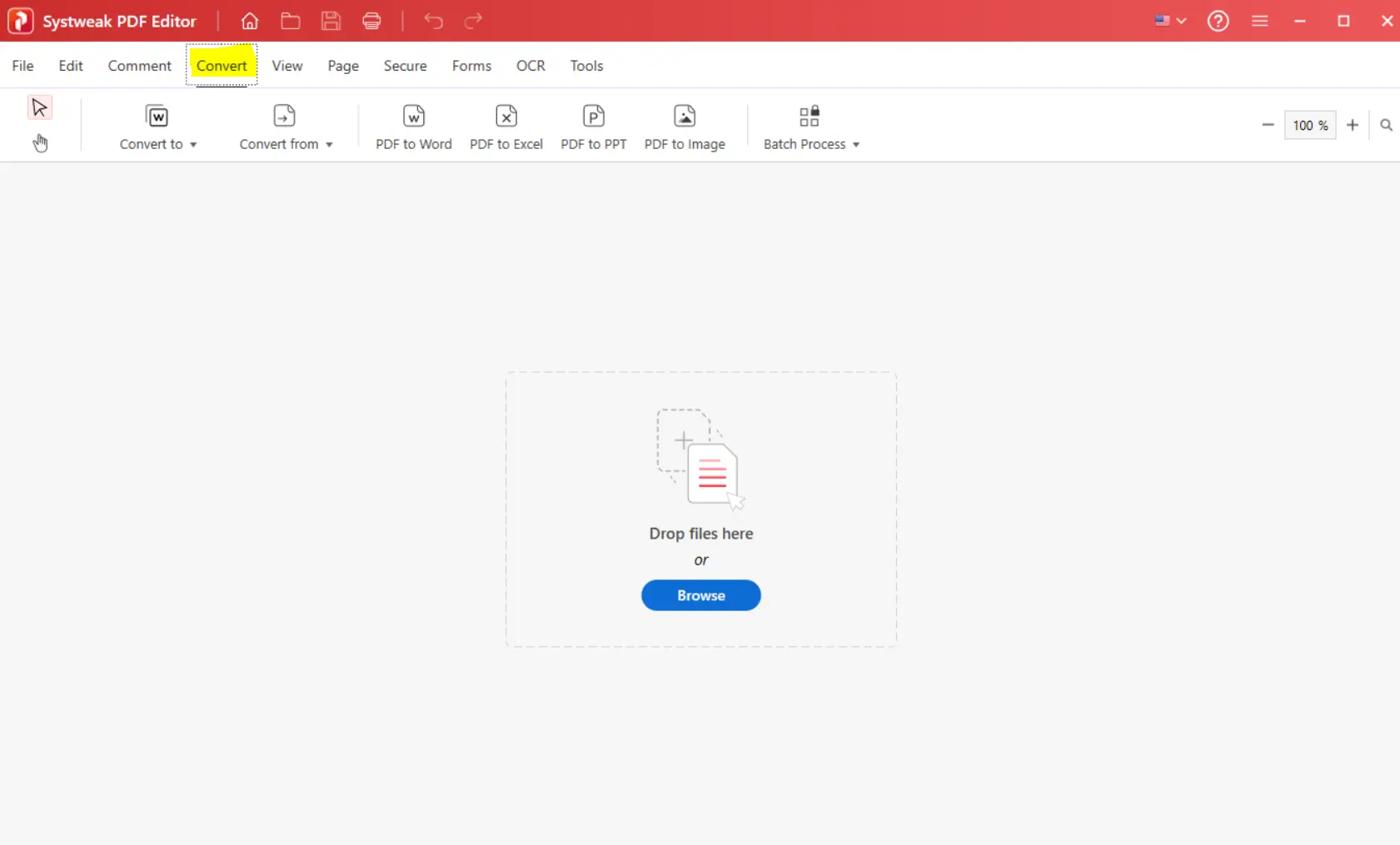 click on the Convert tab