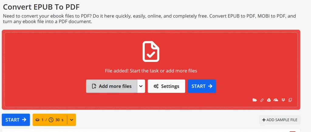 Click on the Start