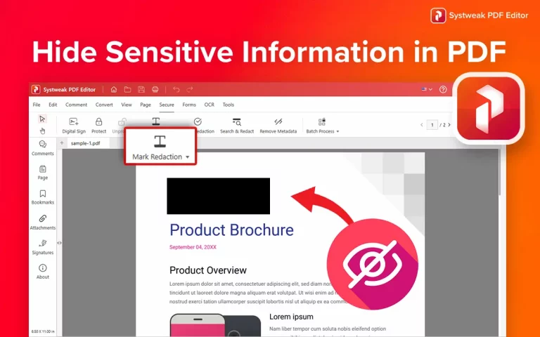 Hide Sensitive Information in PDF