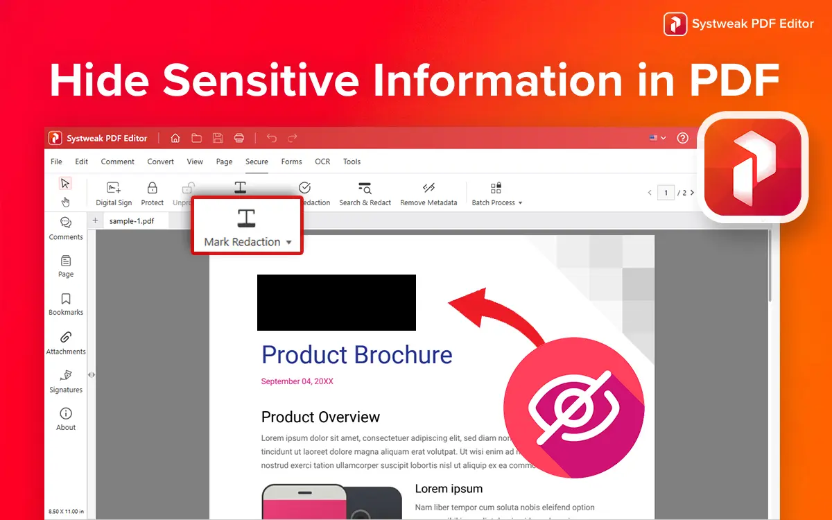 Hide Sensitive Information in PDF