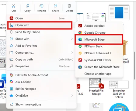 Open pdf document