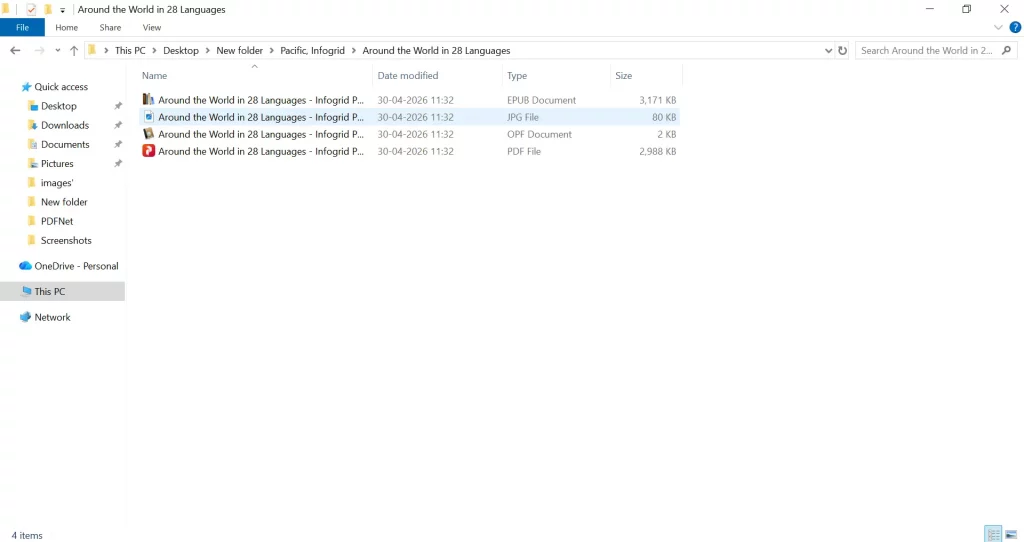 PDF file is saved