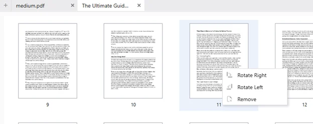 PDF orientation