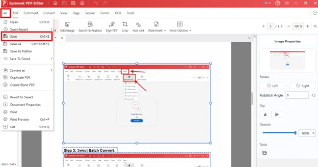 Save pdf document