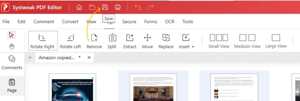 Save your Updated PDF