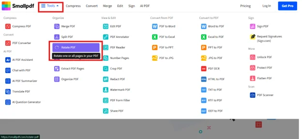 rotate pdf file and save