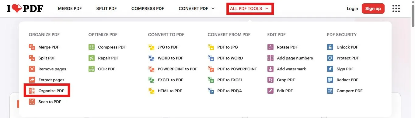 Organize PDF