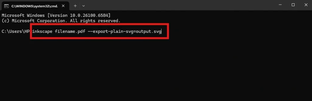 Run the Conversion Command