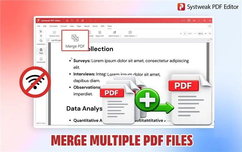 Combine Or Merge PDF Files Offline