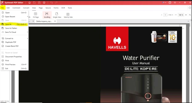 Save PDF files