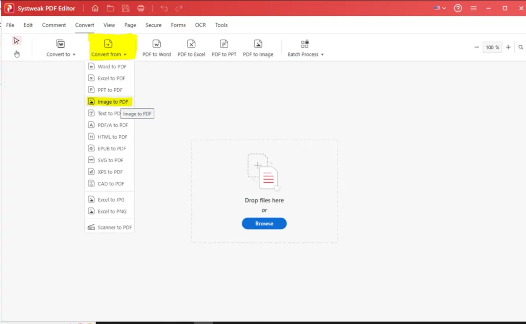 Convert image to PDF
