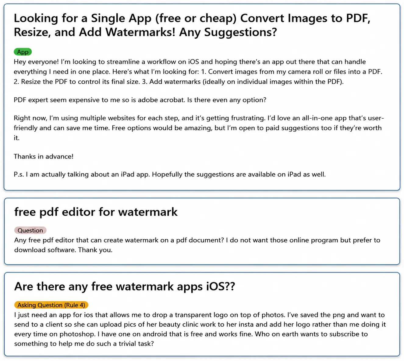 PDF Editor to add Watermark on iPhone